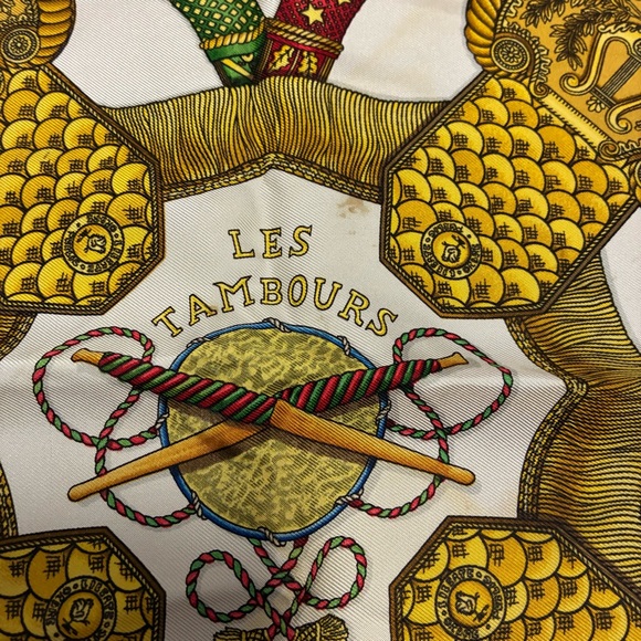 Hermes Les Tambours Silk Square Scarf - Picture 10 of 11